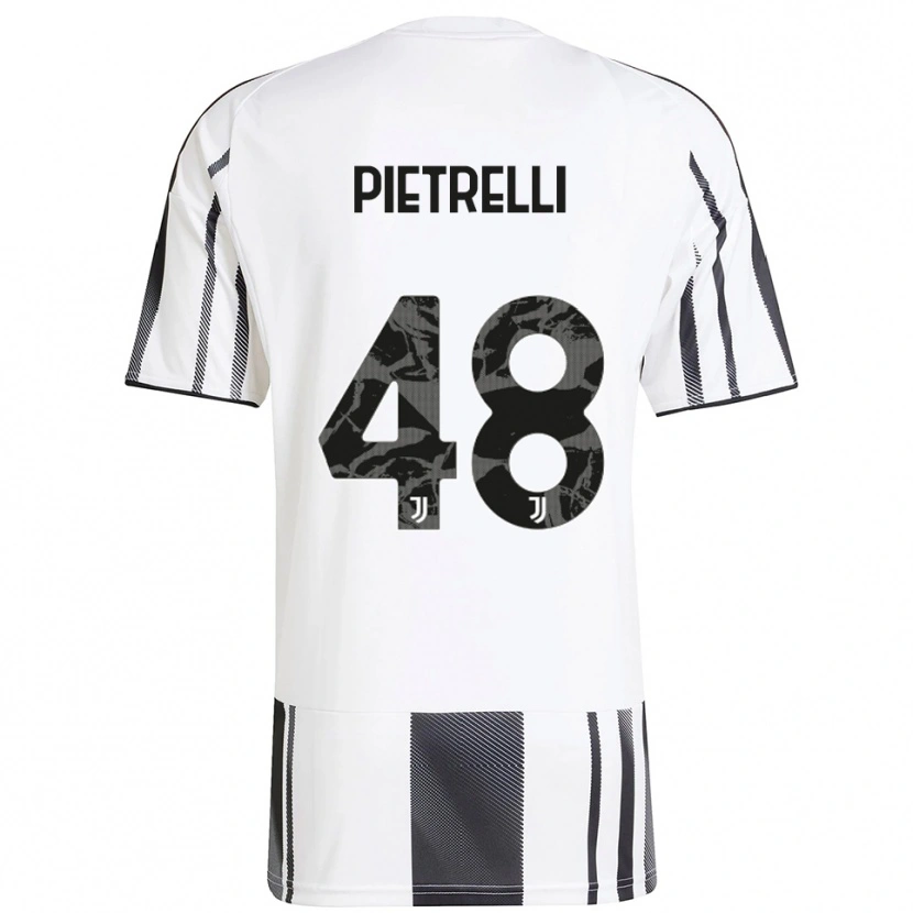 Danxen Niño Camiseta Alessandro Pietrelli #48 Blanco Negro 1ª Equipación 2025/26 La Camisa México