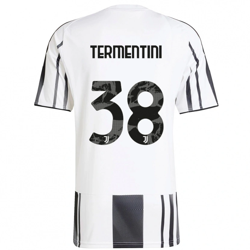Danxen Niño Camiseta Giorgia Termentini #38 Blanco Negro 1ª Equipación 2025/26 La Camisa México