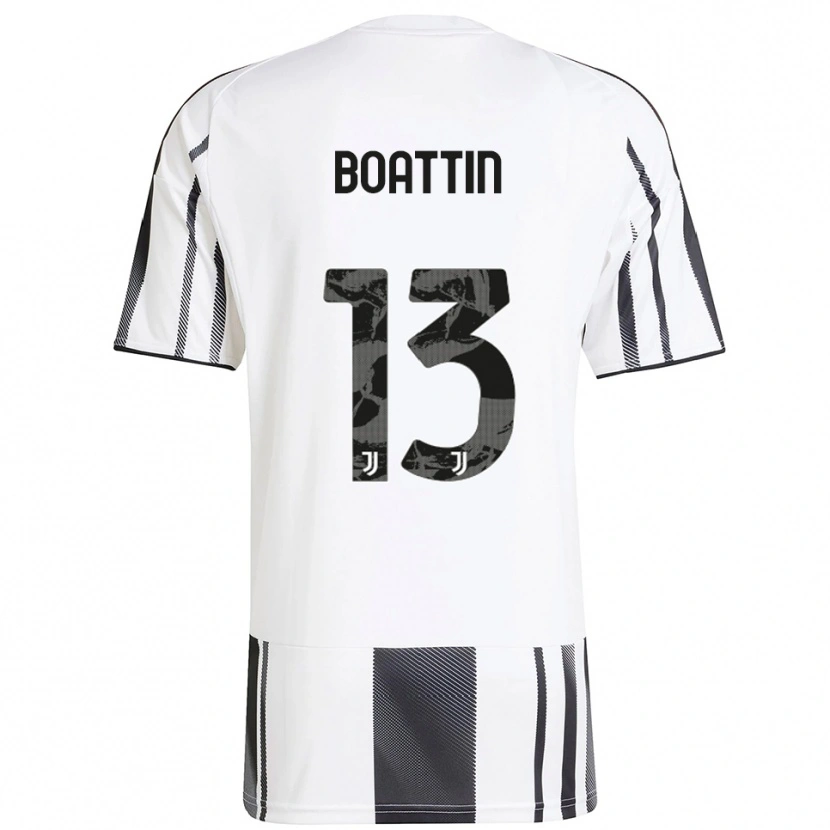 Danxen Niño Camiseta Lisa Boattin #13 Blanco Negro 1ª Equipación 2025/26 La Camisa México