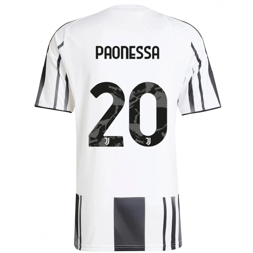 Danxen Niño Camiseta Riccardo Paonessa #20 Blanco Negro 1ª Equipación 2025/26 La Camisa México