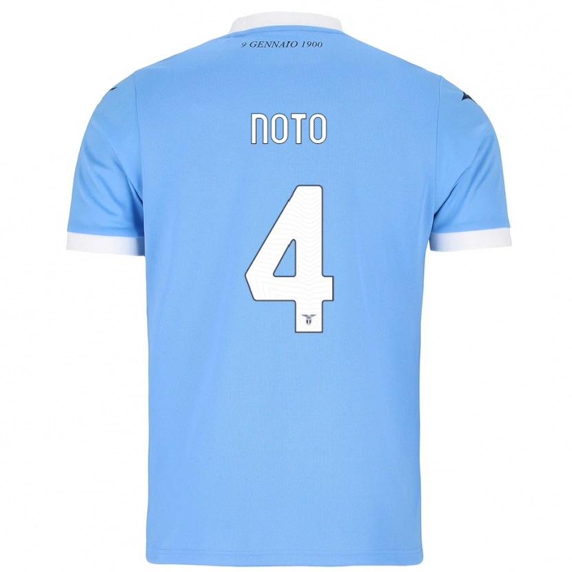 Danxen Niño Camiseta Pierpaolo Noto #4 Azul Cielo Blanco 1ª Equipación 2025/26 La Camisa México