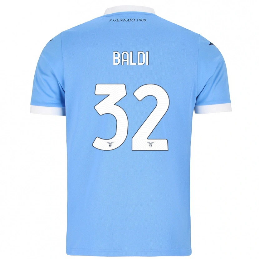 Danxen Niño Camiseta Mattia Santagostino Baldi #32 Azul Cielo Blanco 1ª Equipación 2025/26 La Camisa México