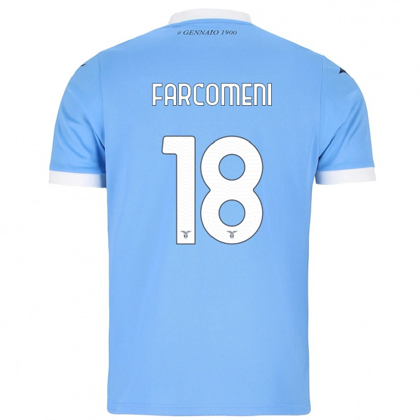 Danxen Niño Camiseta Valerio Farcomeni #18 Azul Cielo Blanco 1ª Equipación 2025/26 La Camisa México