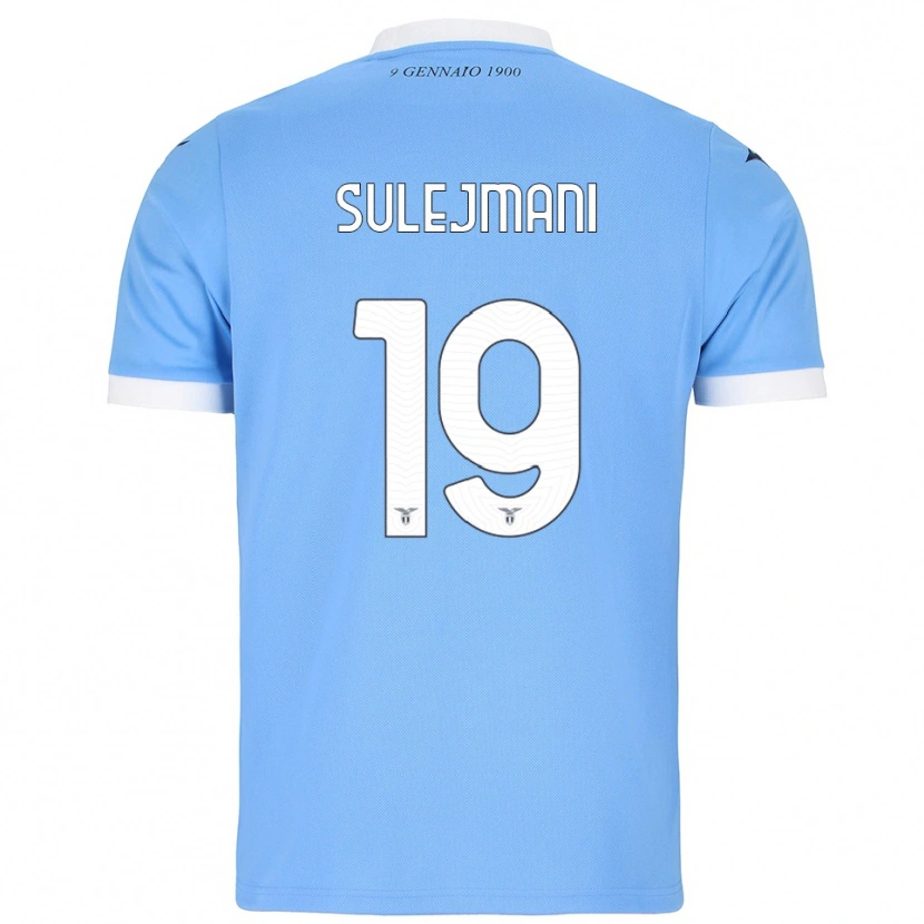 Danxen Niño Camiseta Flavio Sulejmani #19 Azul Cielo Blanco 1ª Equipación 2025/26 La Camisa México