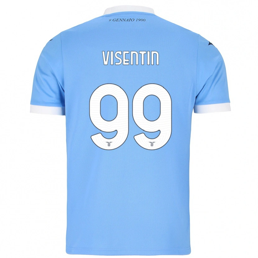 Danxen Niño Camiseta Noemi Visentin #99 Azul Cielo Blanco 1ª Equipación 2025/26 La Camisa México