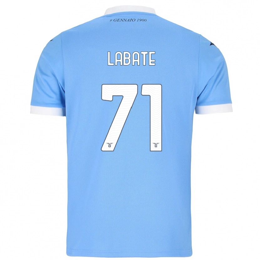 Danxen Niño Camiseta Camilla Labate #71 Azul Cielo Blanco 1ª Equipación 2025/26 La Camisa México