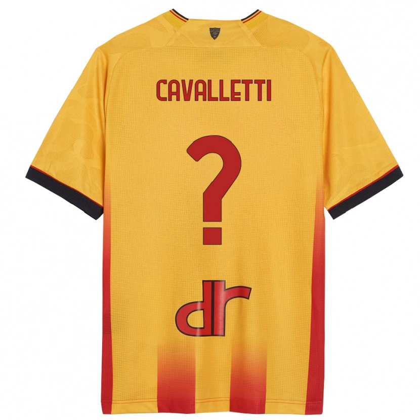Danxen Niño Camiseta Cristian Cavalletti #0 Amarillo Naranja 1ª Equipación 2025/26 La Camisa México
