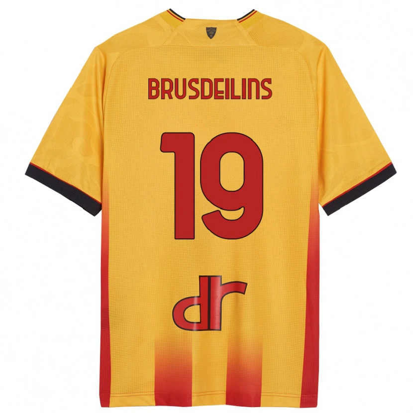 Danxen Niño Camiseta Bilal Brusdeilins #19 Amarillo Naranja 1ª Equipación 2025/26 La Camisa México