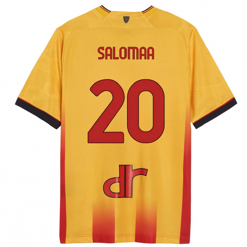 Danxen Niño Camiseta Henri Salomaa #20 Amarillo Naranja 1ª Equipación 2025/26 La Camisa México