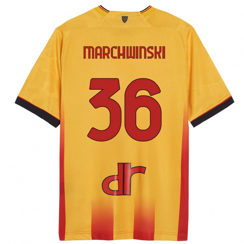 Danxen Niño Camiseta Filip Marchwinski #36 Amarillo Naranja 1ª Equipación 2025/26 La Camisa México