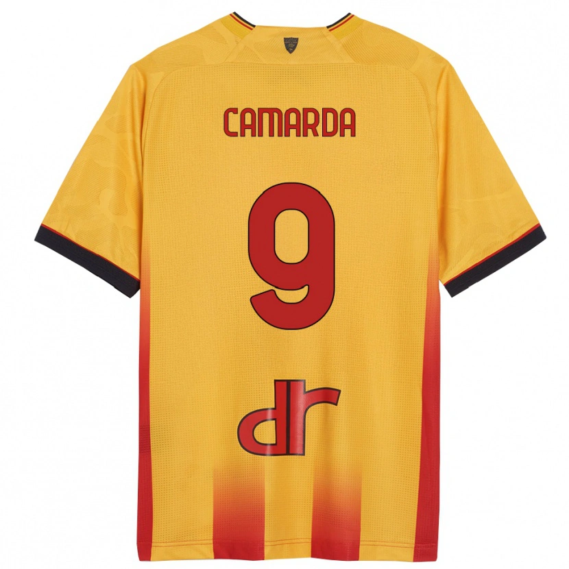 Danxen Niño Camiseta Francesco Camarda #9 Amarillo Naranja 1ª Equipación 2025/26 La Camisa México