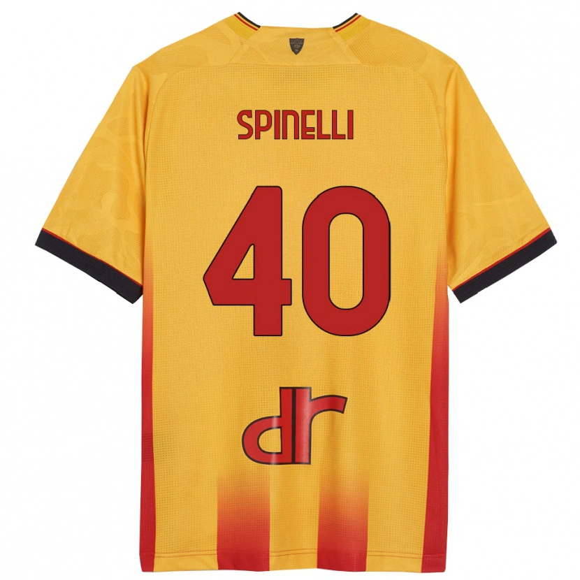Danxen Niño Camiseta Nicolò Spinelli #40 Amarillo Naranja 1ª Equipación 2025/26 La Camisa México