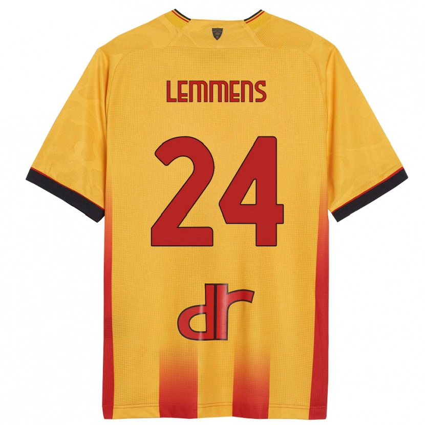 Danxen Niño Camiseta Mats Lemmens #24 Amarillo Naranja 1ª Equipación 2025/26 La Camisa México