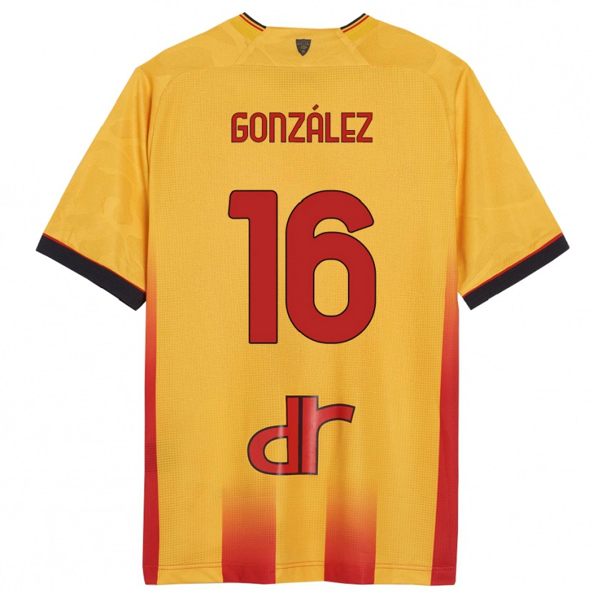 Danxen Niño Camiseta Joan González #16 Amarillo Naranja 1ª Equipación 2025/26 La Camisa México