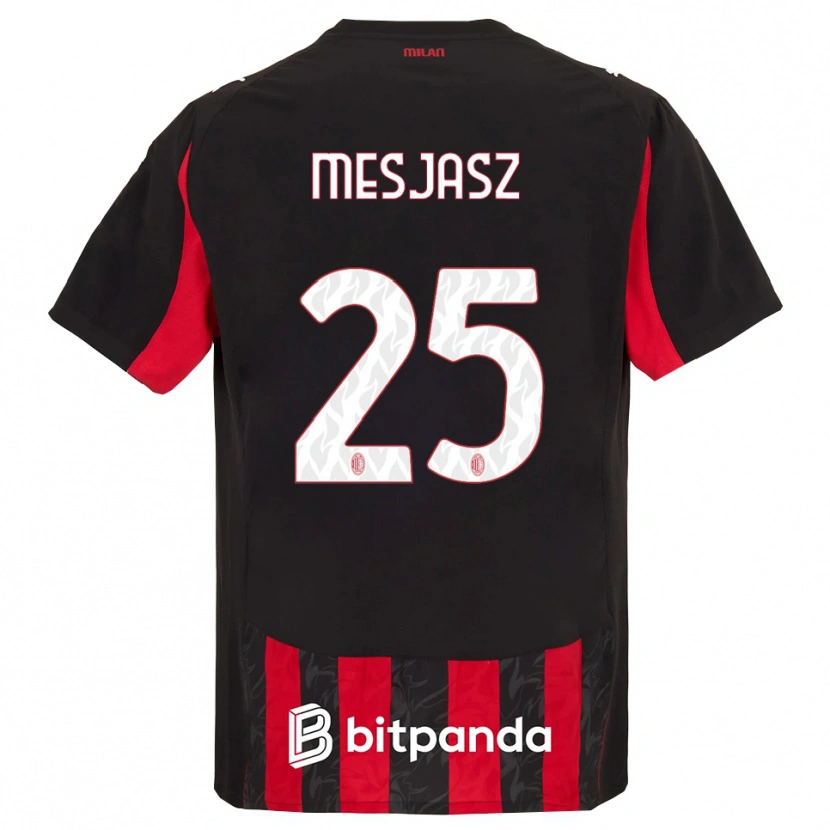 Danxen Niño Camiseta Malgorzata Mesjasz #25 Rojo Negro 1ª Equipación 2025/26 La Camisa México