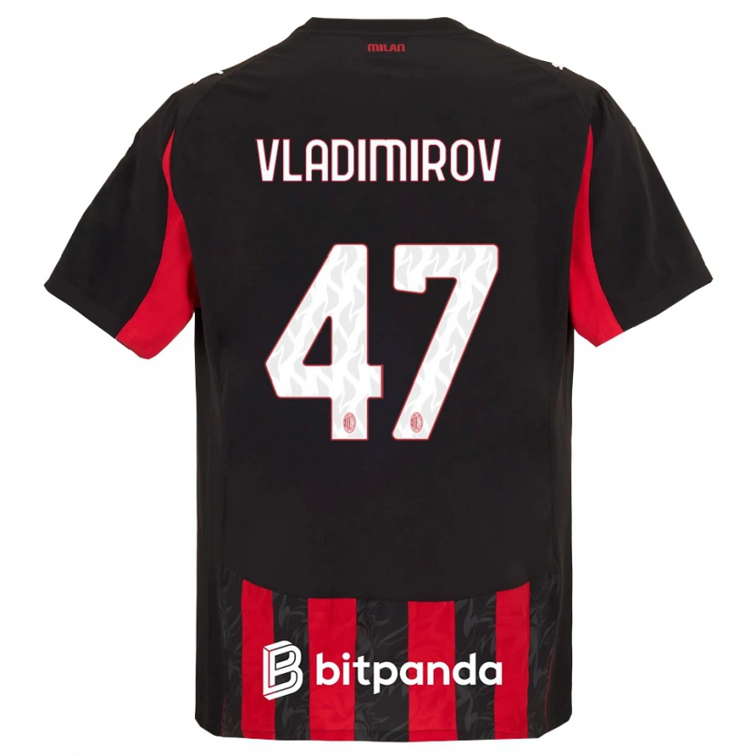 Danxen Niño Camiseta Valeri Vladimirov #47 Rojo Negro 1ª Equipación 2025/26 La Camisa México