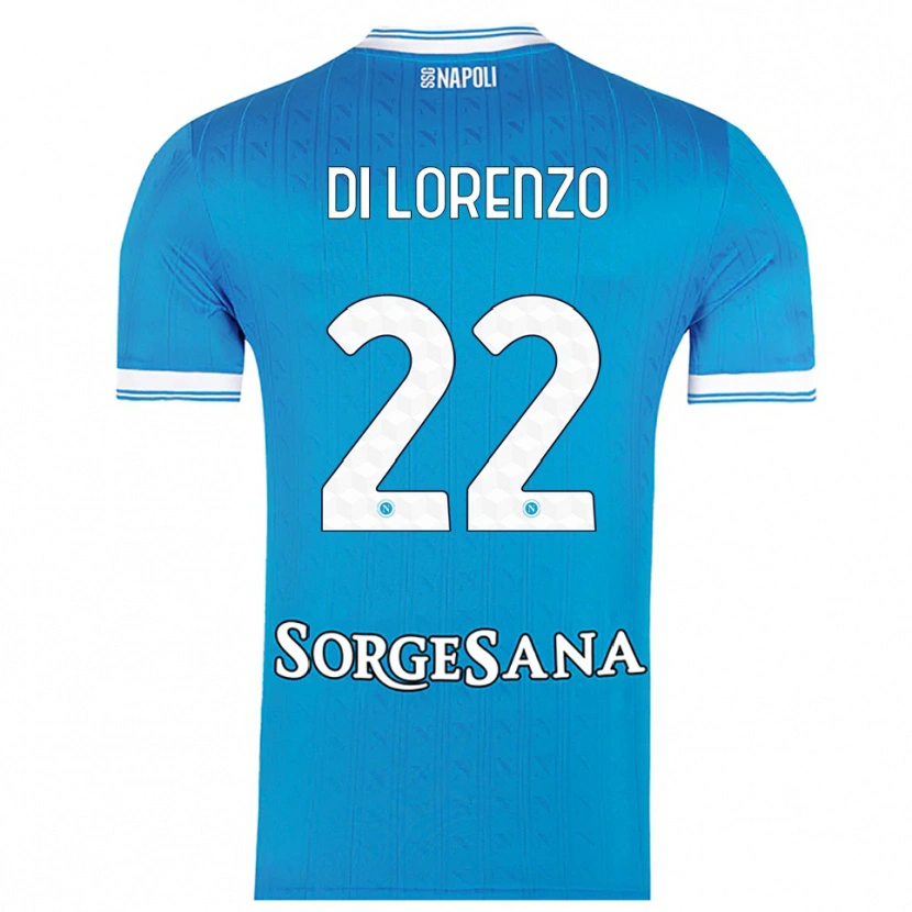 Danxen Niño Camiseta Giovanni Di Lorenzo #22 Azul Cielo Blanco 1ª Equipación 2025/26 La Camisa México