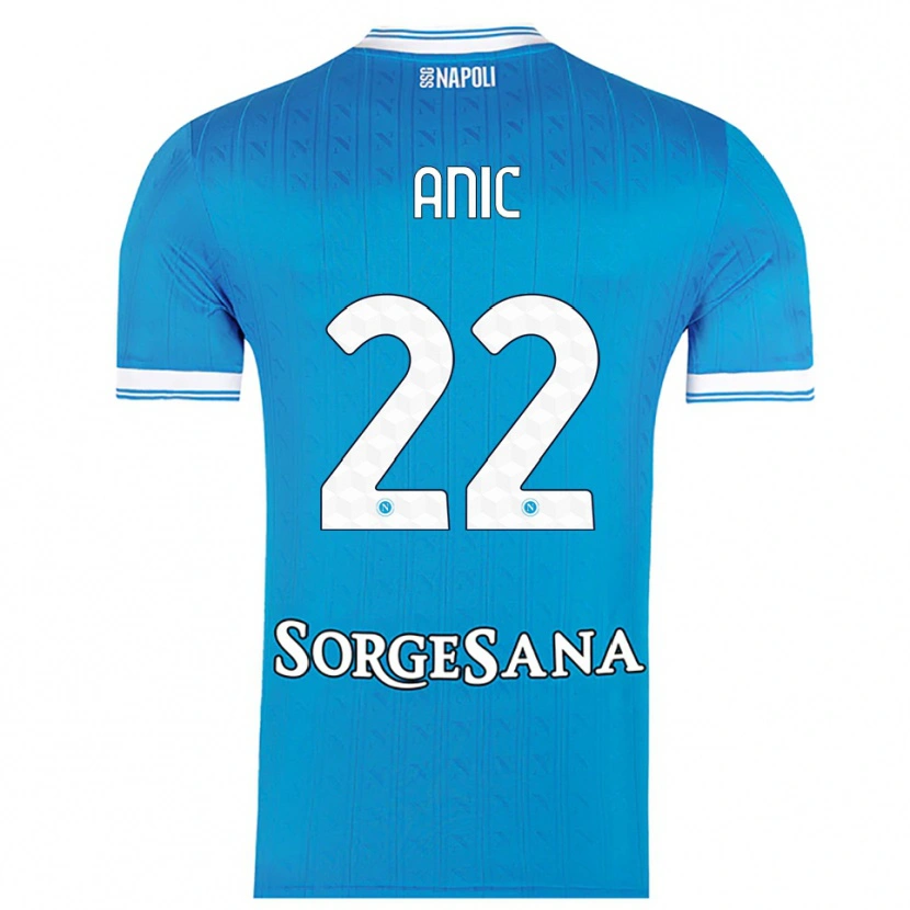 Danxen Niño Camiseta Ivan Anic #22 Azul Cielo Blanco 1ª Equipación 2025/26 La Camisa México