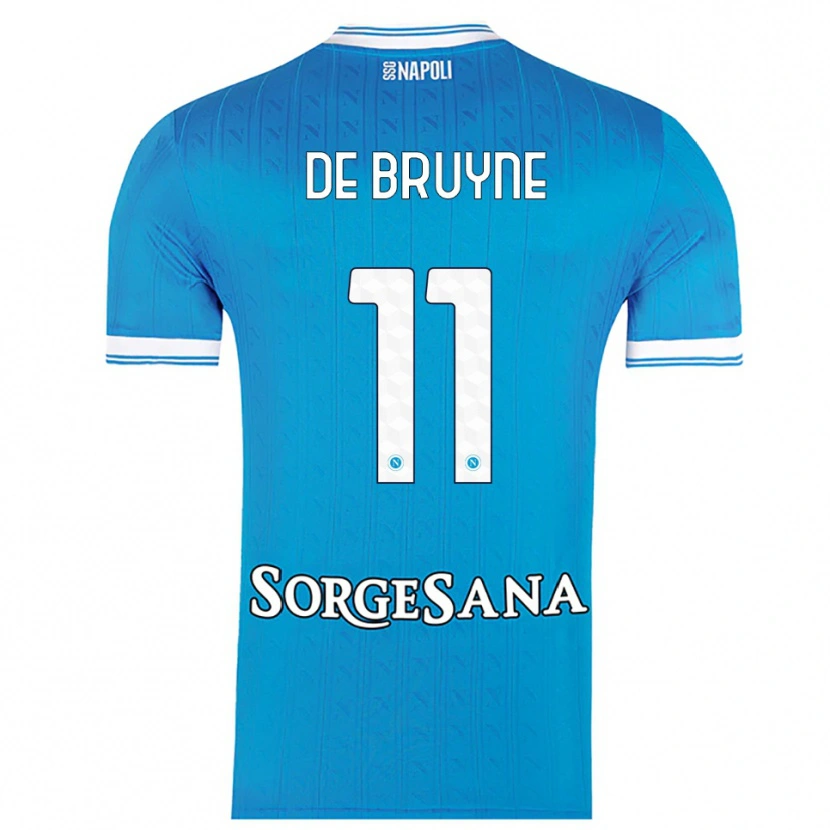 Danxen Niño Camiseta Kevin De Bruyne #11 Azul Cielo Blanco 1ª Equipación 2025/26 La Camisa México