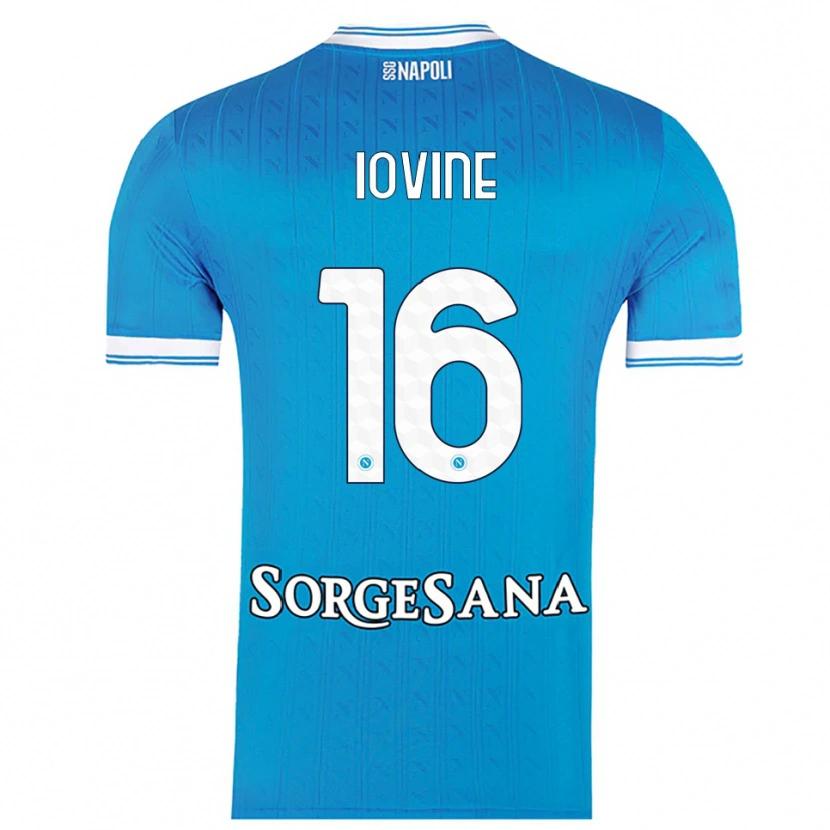 Danxen Niño Camiseta Andrea Iovine #16 Azul Cielo Blanco 1ª Equipación 2025/26 La Camisa México