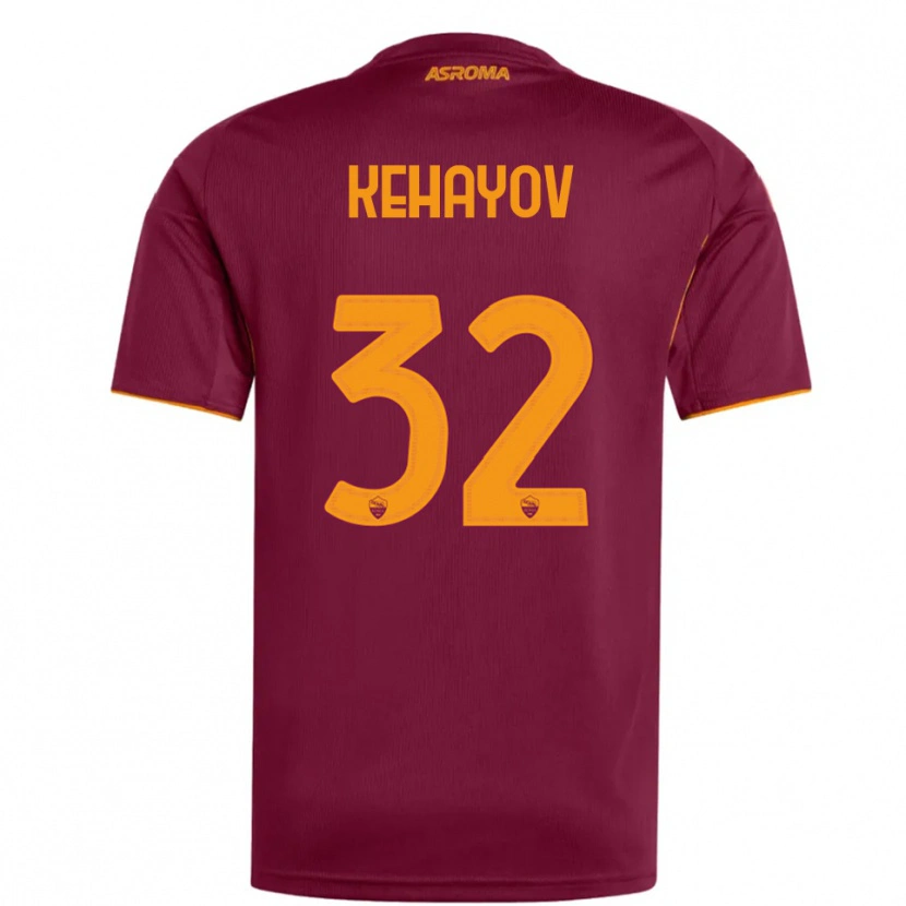 Danxen Niño Camiseta Atanas Kehayov #32 Borgoña Naranja 1ª Equipación 2025/26 La Camisa México