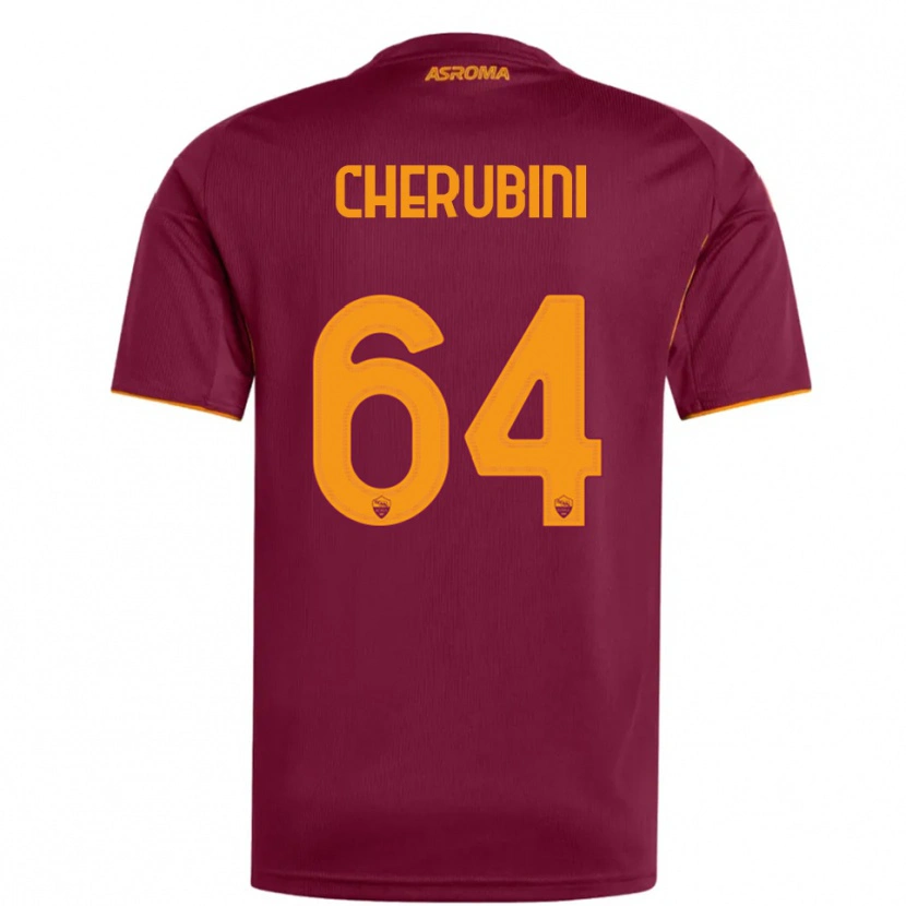 Danxen Niño Camiseta Luigi Cherubini #64 Borgoña Naranja 1ª Equipación 2025/26 La Camisa México