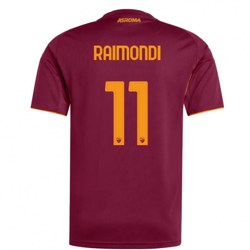 Danxen Niño Camiseta Simone Raimondi #11 Borgoña Naranja 1ª Equipación 2025/26 La Camisa México