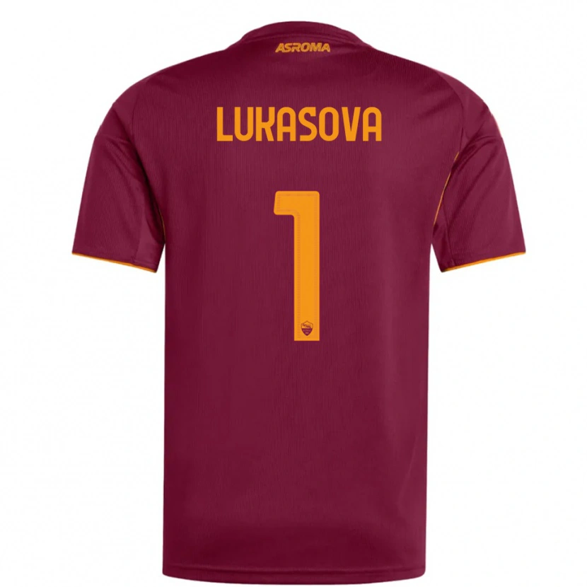 Danxen Niño Camiseta Olivie Lukášová #1 Borgoña Naranja 1ª Equipación 2025/26 La Camisa México