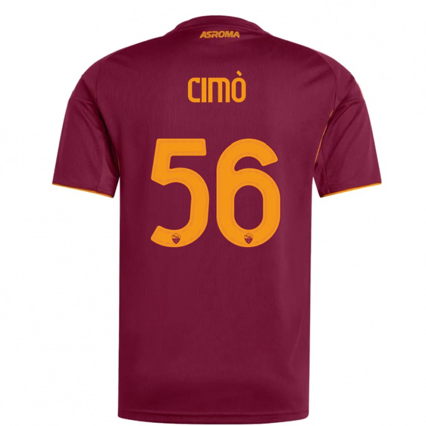 Danxen Niño Camiseta Giada Cimò #56 Borgoña Naranja 1ª Equipación 2025/26 La Camisa México