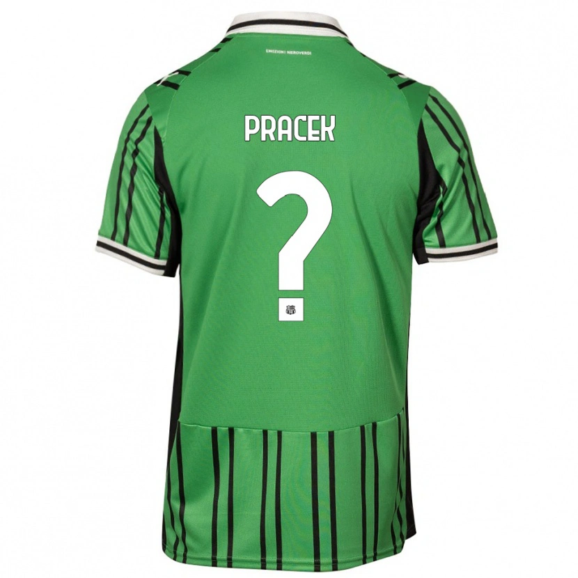 Danxen Niño Camiseta Lorenzo Pracek #0 Verde Negro 1ª Equipación 2025/26 La Camisa México