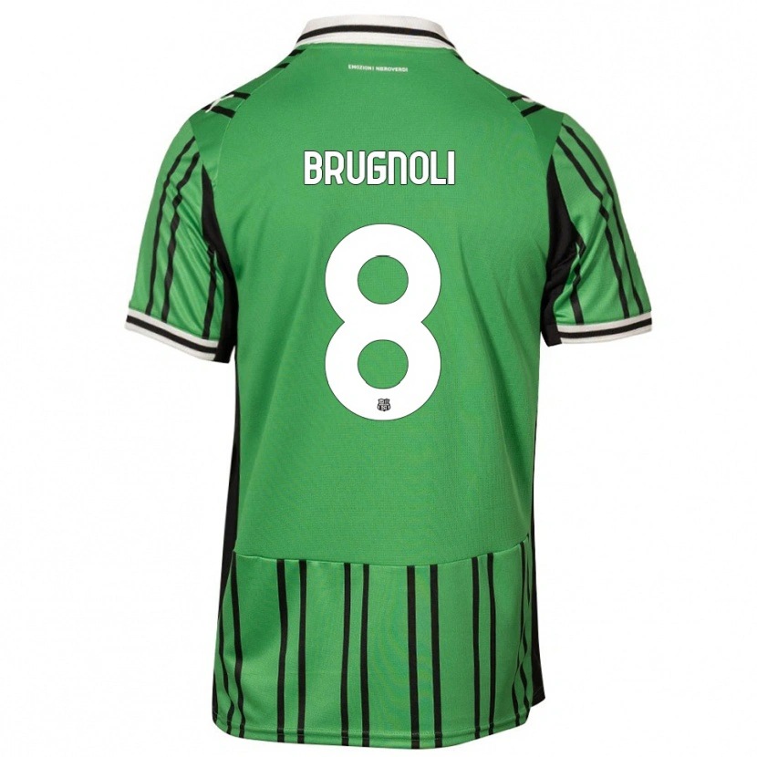 Danxen Niño Camiseta Giuseppe Brugnoli #8 Verde Negro 1ª Equipación 2025/26 La Camisa México
