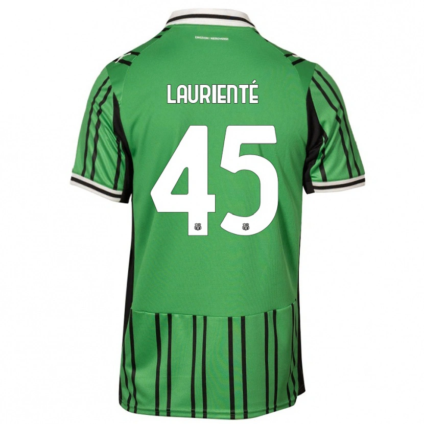 Danxen Niño Camiseta Armand Laurienté #45 Verde Negro 1ª Equipación 2025/26 La Camisa México
