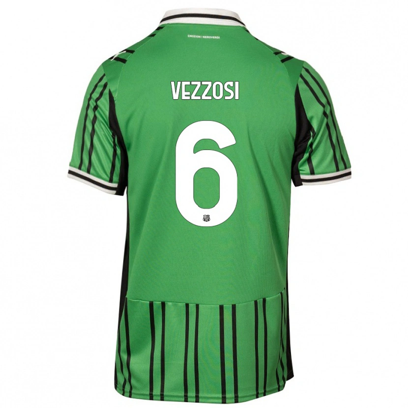 Danxen Niño Camiseta Giorgio Vezzosi #6 Verde Negro 1ª Equipación 2025/26 La Camisa México