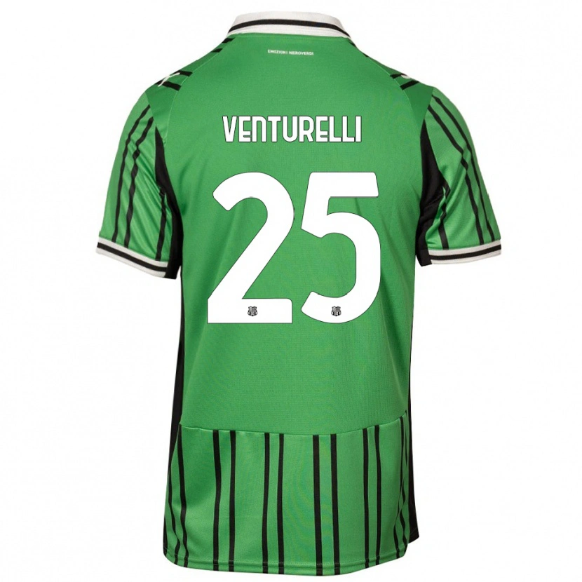 Danxen Niño Camiseta Caterina Venturelli #25 Verde Negro 1ª Equipación 2025/26 La Camisa México