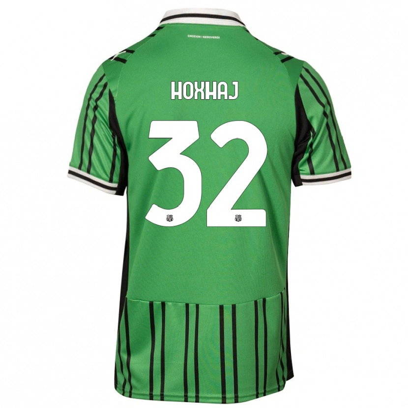 Danxen Niño Camiseta Kristina Hoxhaj #32 Verde Negro 1ª Equipación 2025/26 La Camisa México