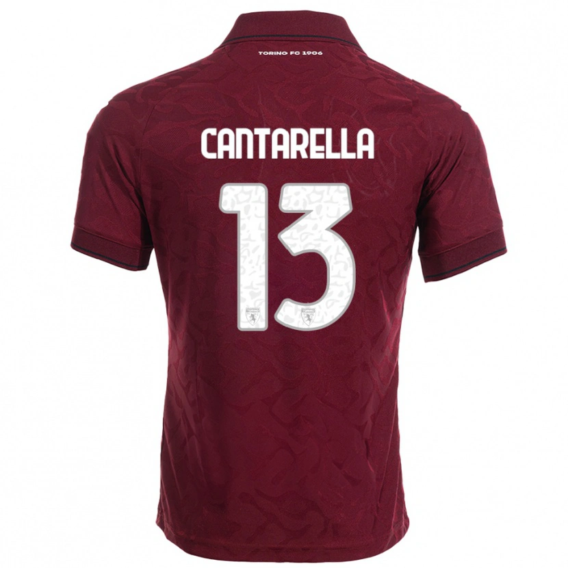 Danxen Niño Camiseta Luca Cantarella #13 Borgoña Blanco 1ª Equipación 2025/26 La Camisa México