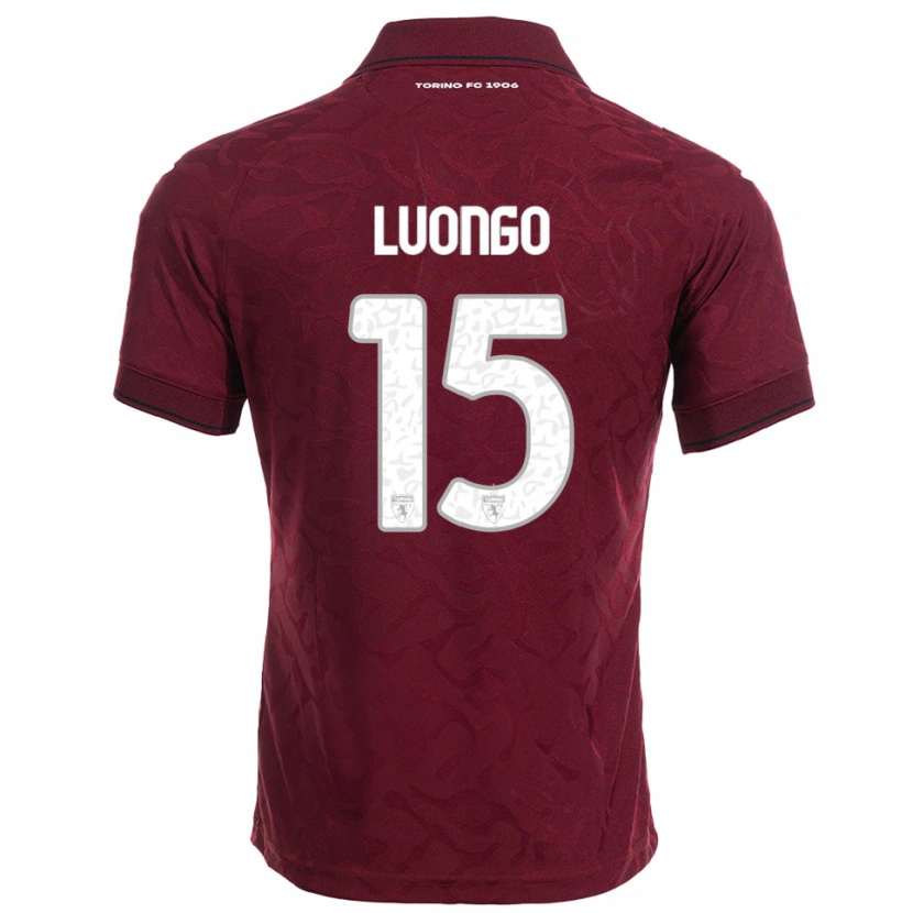 Danxen Niño Camiseta Andrea Luongo #15 Borgoña Blanco 1ª Equipación 2025/26 La Camisa México