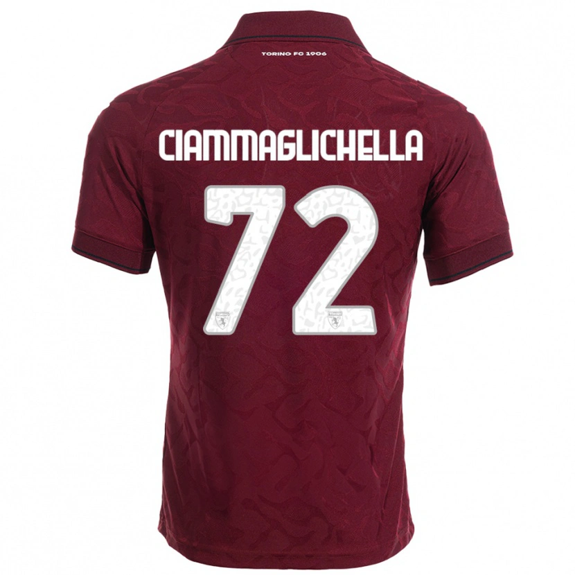 Danxen Niño Camiseta Aaron Ciammaglichella #72 Borgoña Blanco 1ª Equipación 2025/26 La Camisa México