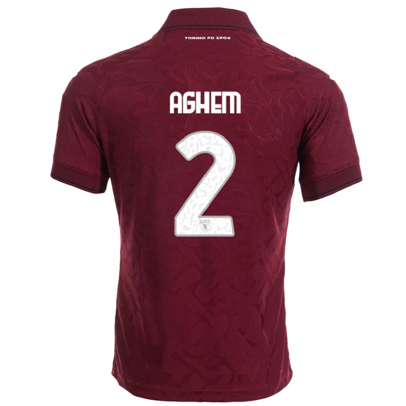 Danxen Niño Camiseta Brigitta Aghem #2 Borgoña Blanco 1ª Equipación 2025/26 La Camisa México