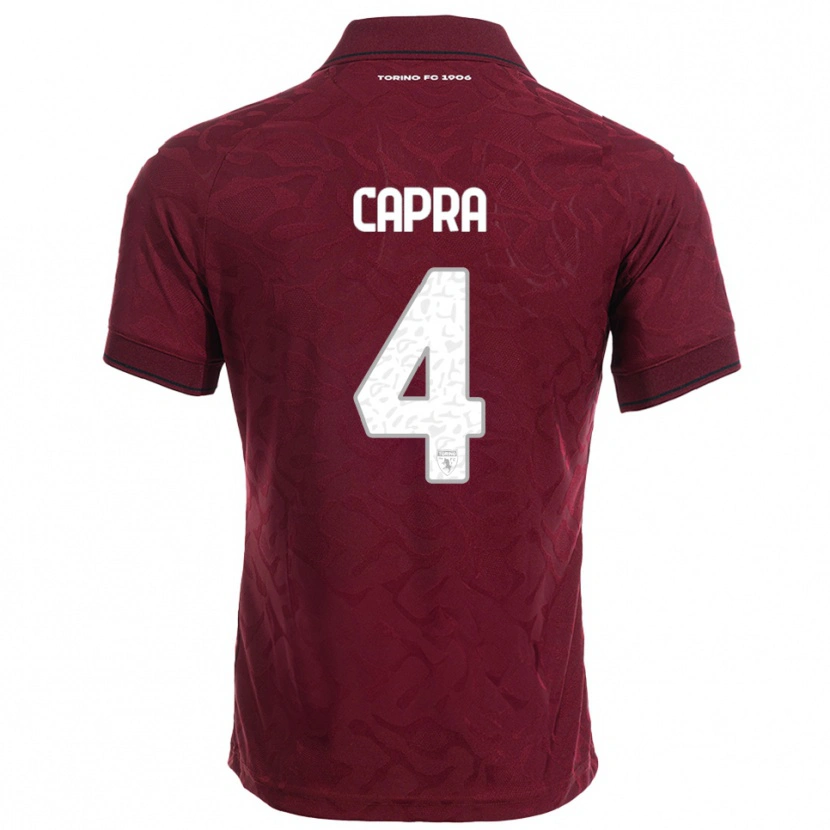 Danxen Niño Camiseta Valentina Capra #4 Borgoña Blanco 1ª Equipación 2025/26 La Camisa México