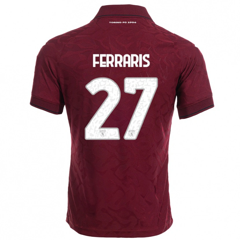 Danxen Niño Camiseta Lorenzo Ferraris #27 Borgoña Blanco 1ª Equipación 2025/26 La Camisa México