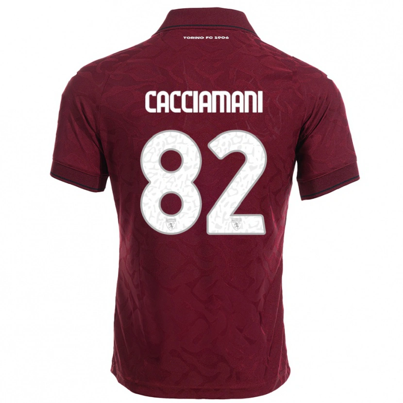 Danxen Niño Camiseta Alessio Cacciamani #82 Borgoña Blanco 1ª Equipación 2025/26 La Camisa México