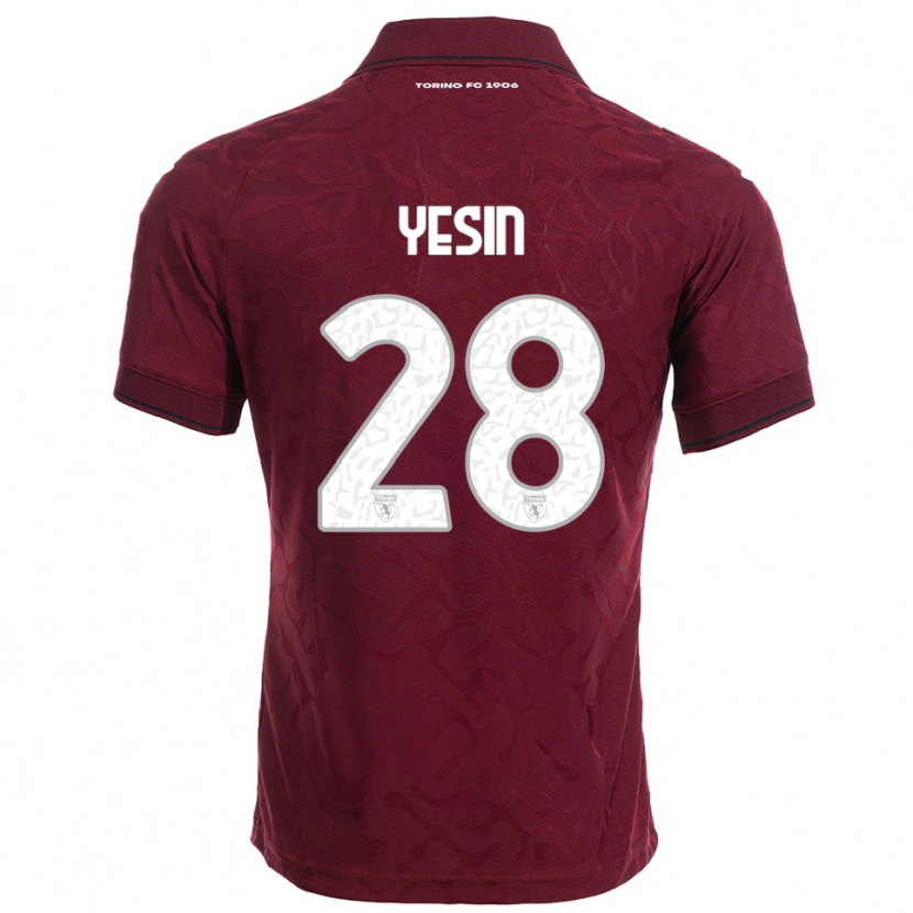 Danxen Niño Camiseta Demyan Yesin #28 Borgoña Blanco 1ª Equipación 2025/26 La Camisa México