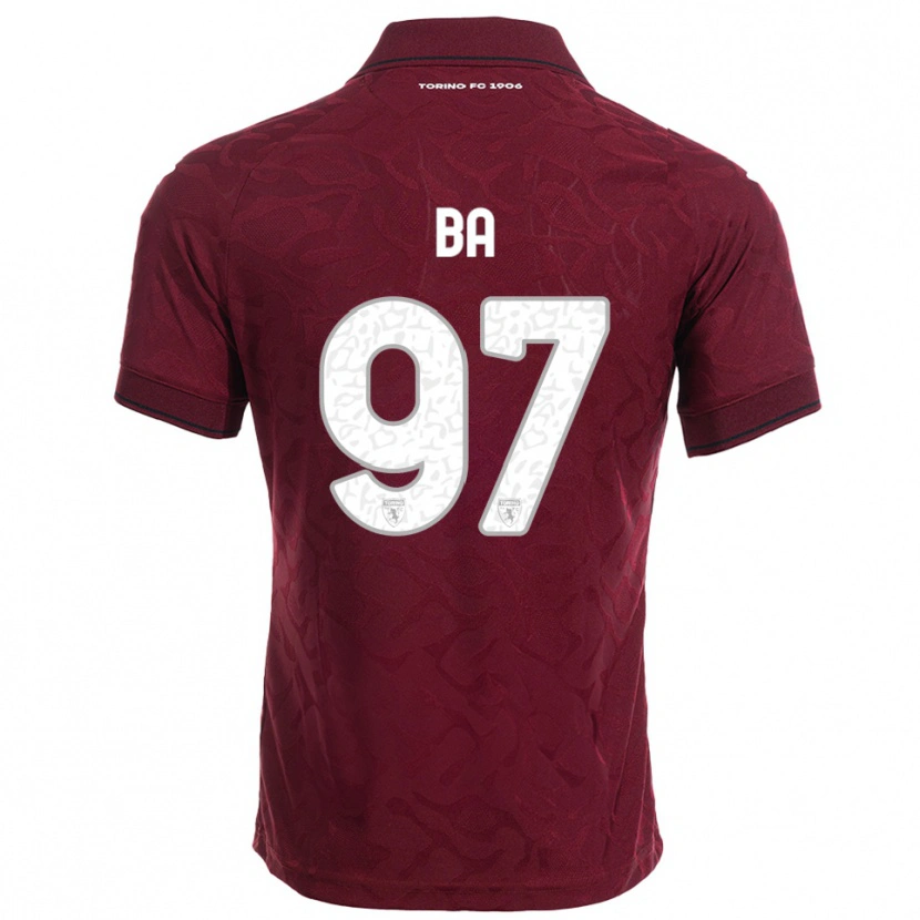 Danxen Niño Camiseta El-Hadji Ba #97 Borgoña Blanco 1ª Equipación 2025/26 La Camisa México