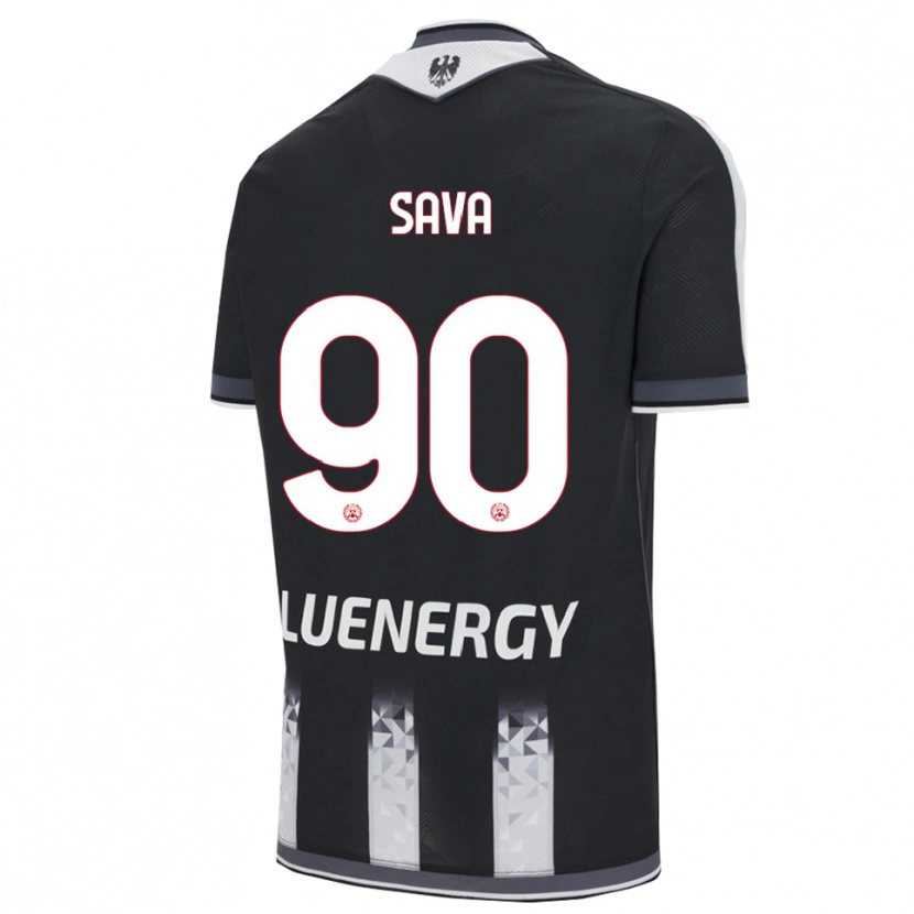 Danxen Niño Camiseta Răzvan Sava #90 Negro Blanco 1ª Equipación 2025/26 La Camisa México