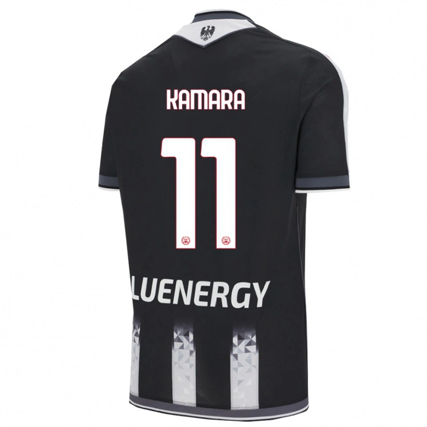 Danxen Niño Camiseta Hassane Kamara #11 Negro Blanco 1ª Equipación 2025/26 La Camisa México