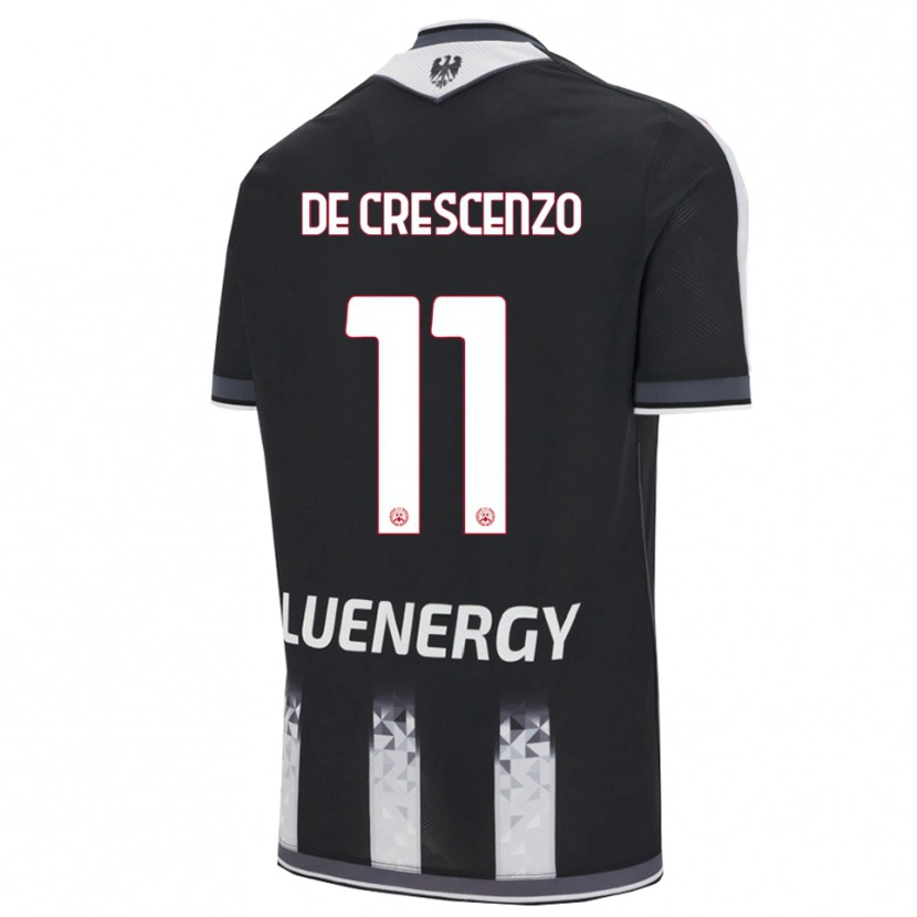 Danxen Niño Camiseta Marco De Crescenzo #11 Negro Blanco 1ª Equipación 2025/26 La Camisa México