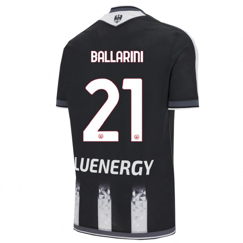 Danxen Niño Camiseta Marco Ballarini #21 Negro Blanco 1ª Equipación 2025/26 La Camisa México