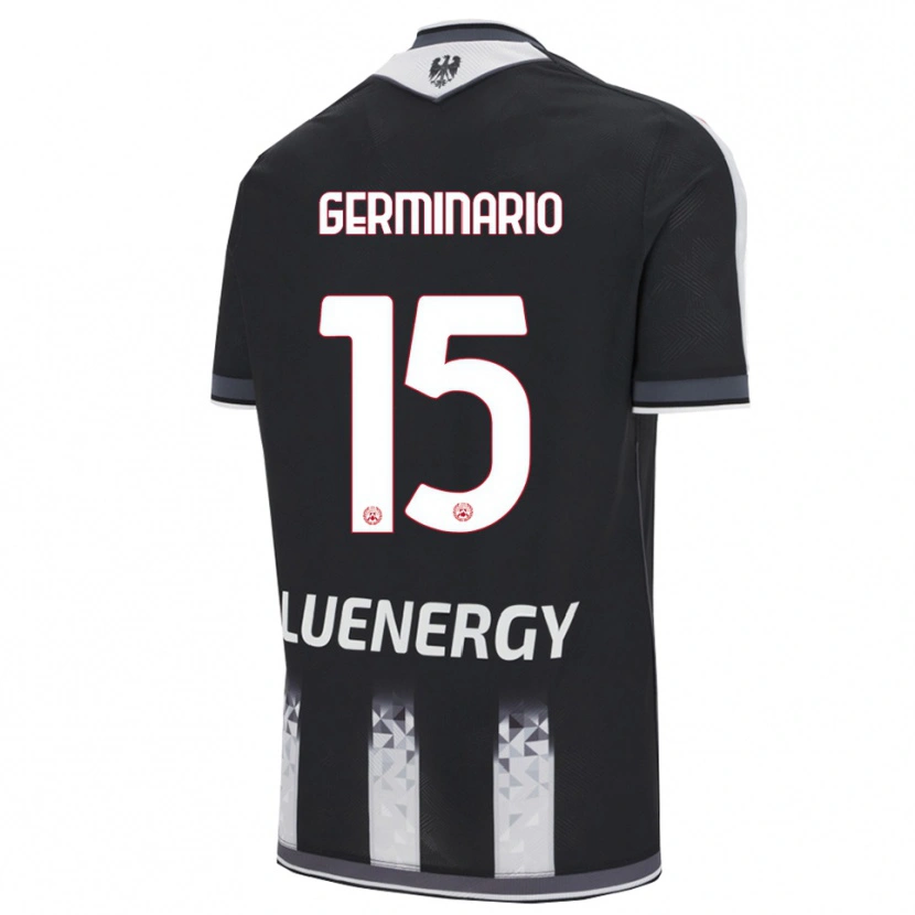 Danxen Niño Camiseta Mattia Germinario #15 Negro Blanco 1ª Equipación 2025/26 La Camisa México