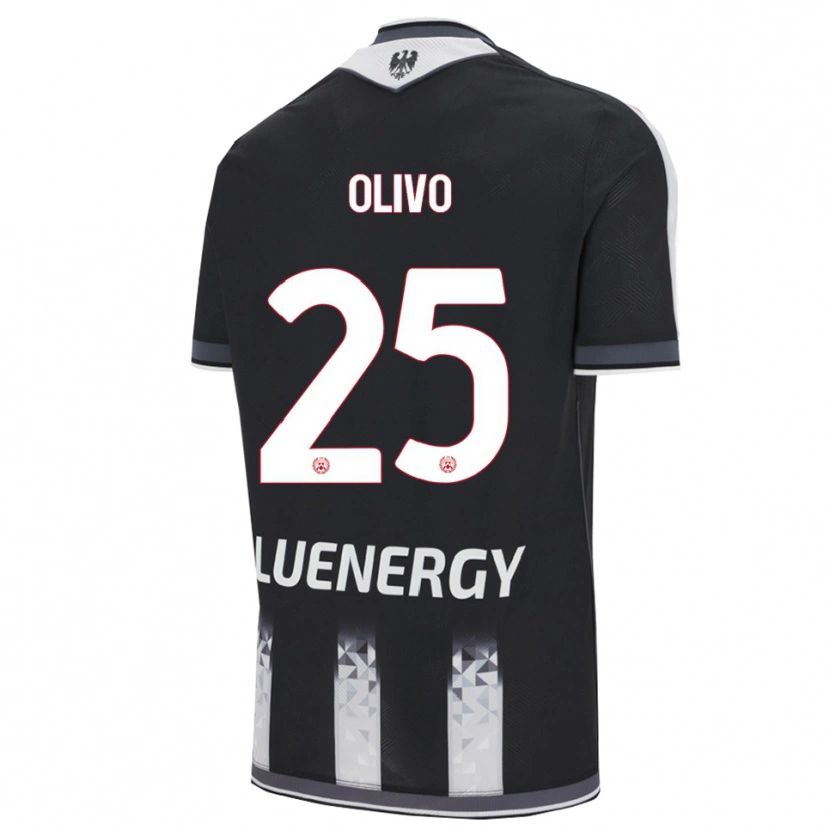 Danxen Niño Camiseta Gioele Olivo #25 Negro Blanco 1ª Equipación 2025/26 La Camisa México